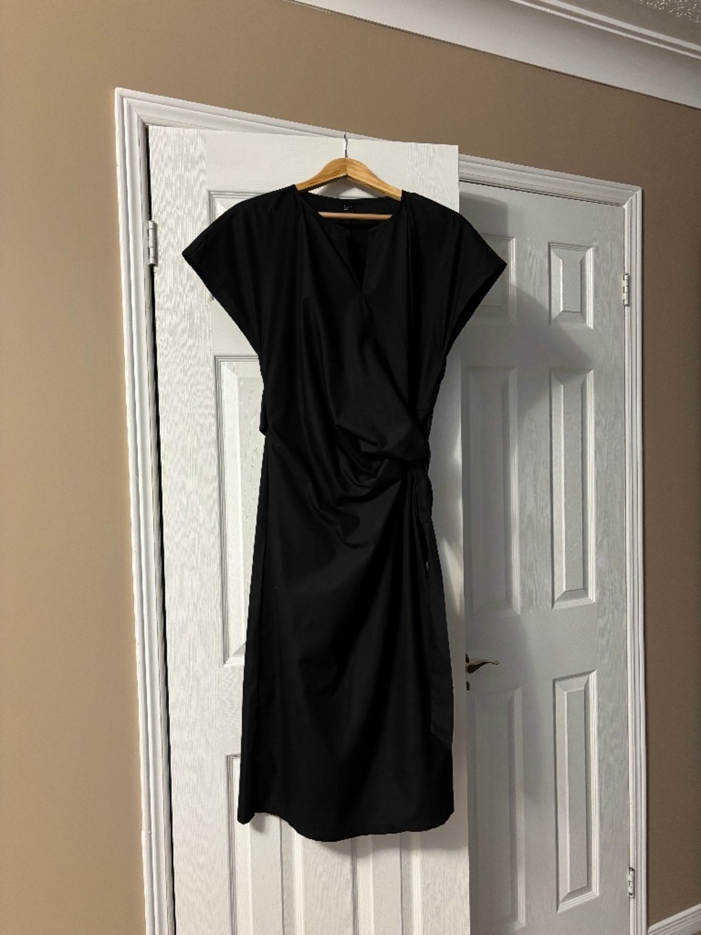 SHEIN Black Wrap-Style Dress | Size L (US 8/10) | Classic Workwear